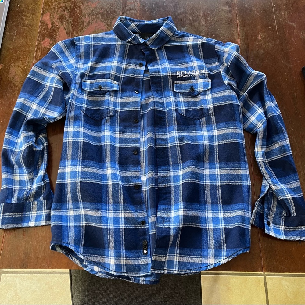 Pelican Brewing (Oregon) long sleeve flannel - SIZE L